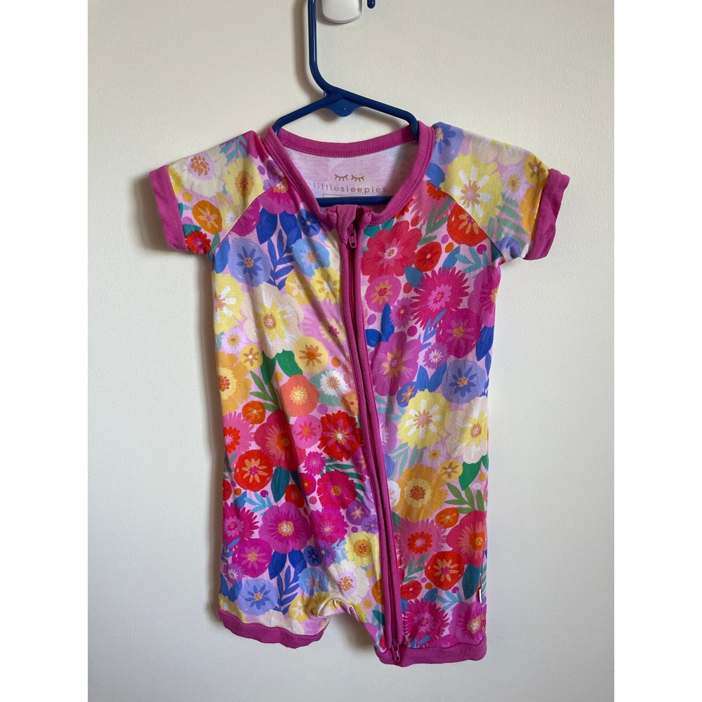 Little Sleepies Rainbow Blooms Bamboo Shortie 12-18M
